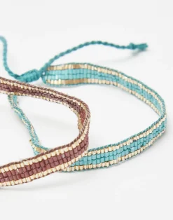 Natura Selection Bisutería^Pack 2 Pulseras Ribete Dorado