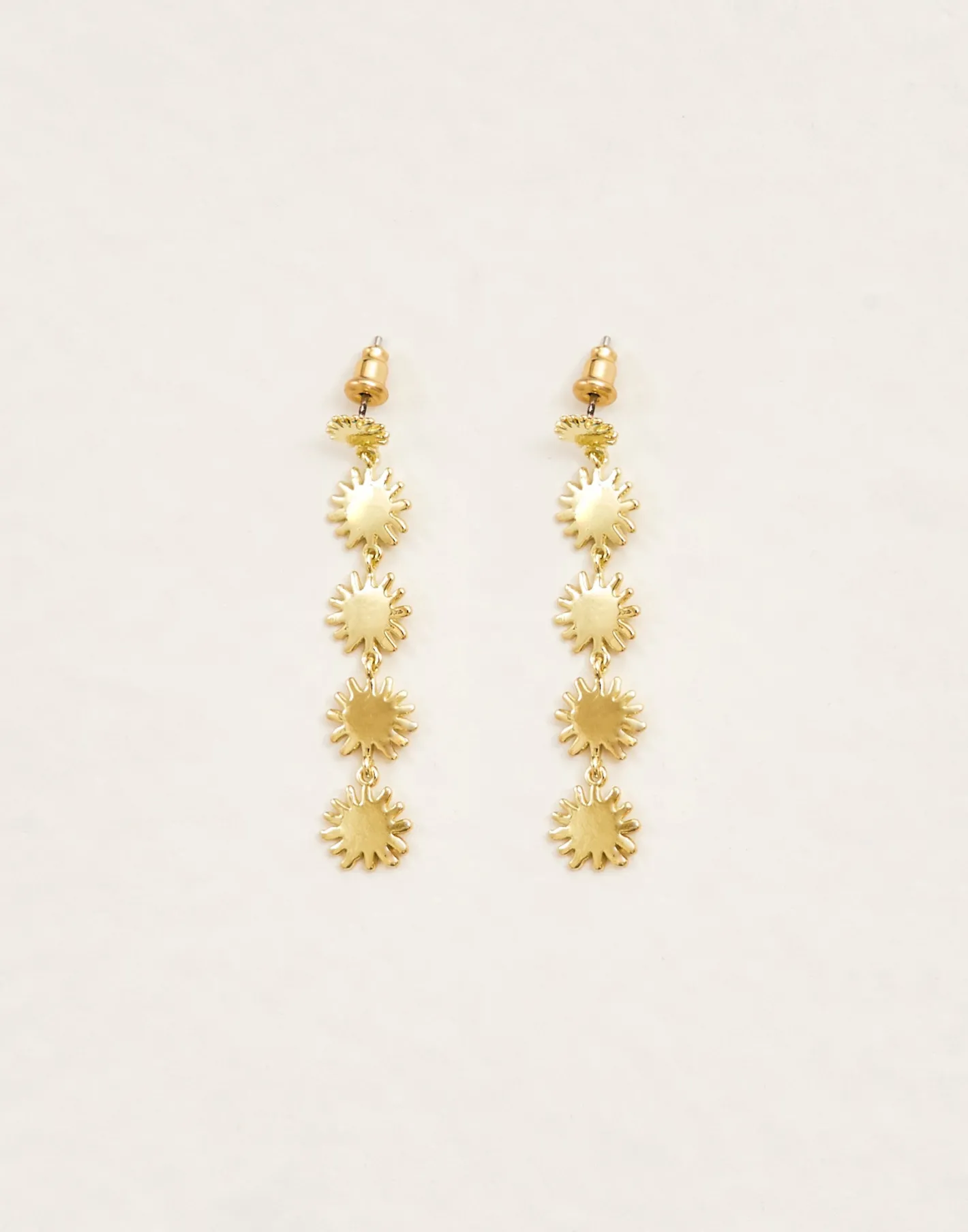 Natura Selection Bisutería^Pendientes Largos Sol