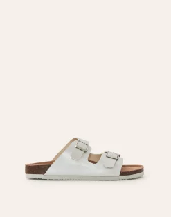 Natura Selection Calzado^Sandalia Doble Hebilla Ergonómica Metalizada